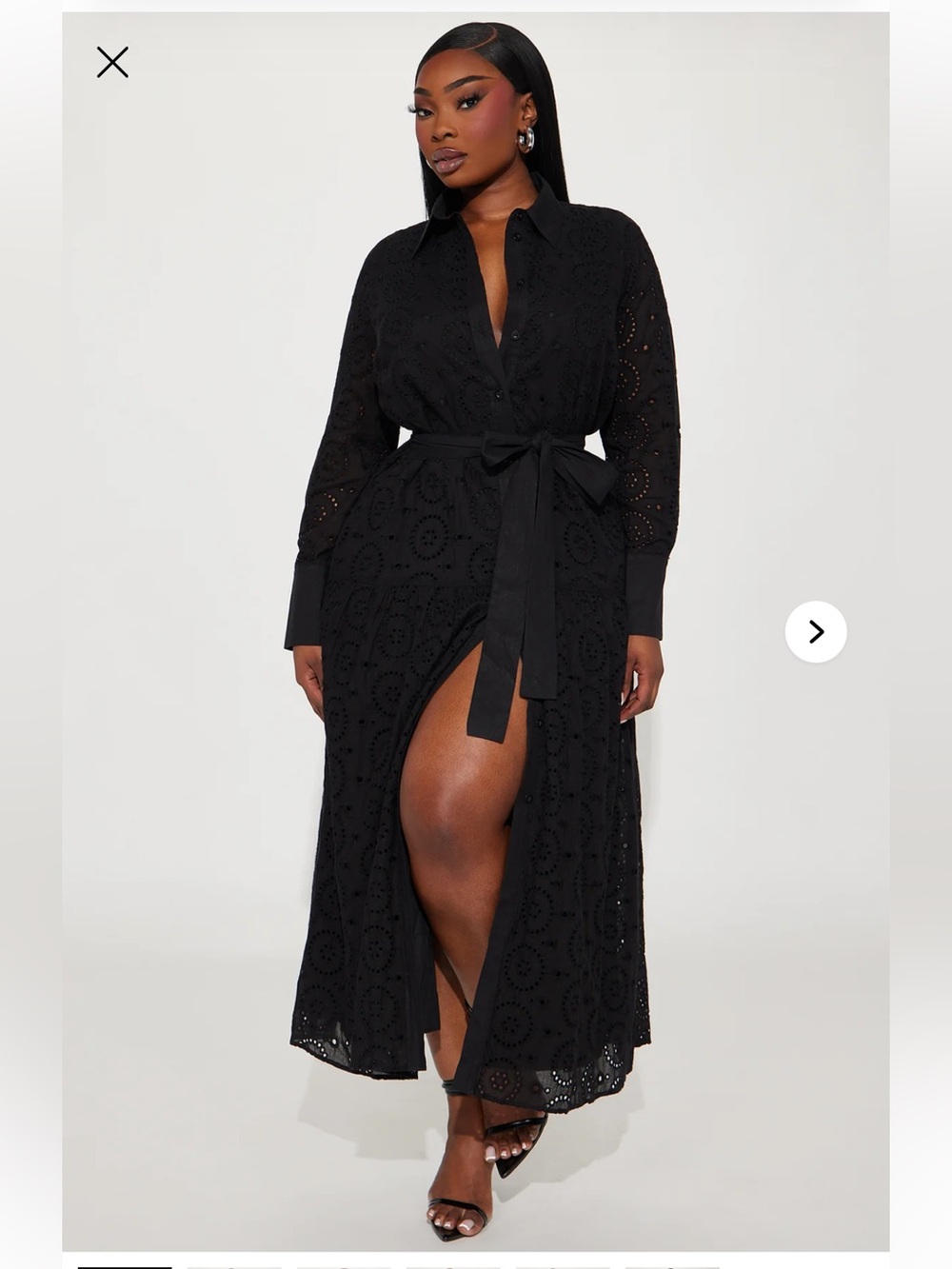 3X Black Crochet Dress FASHION NOVA